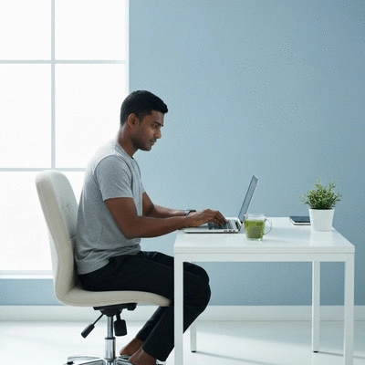 Person accessing online health resources on a laptop